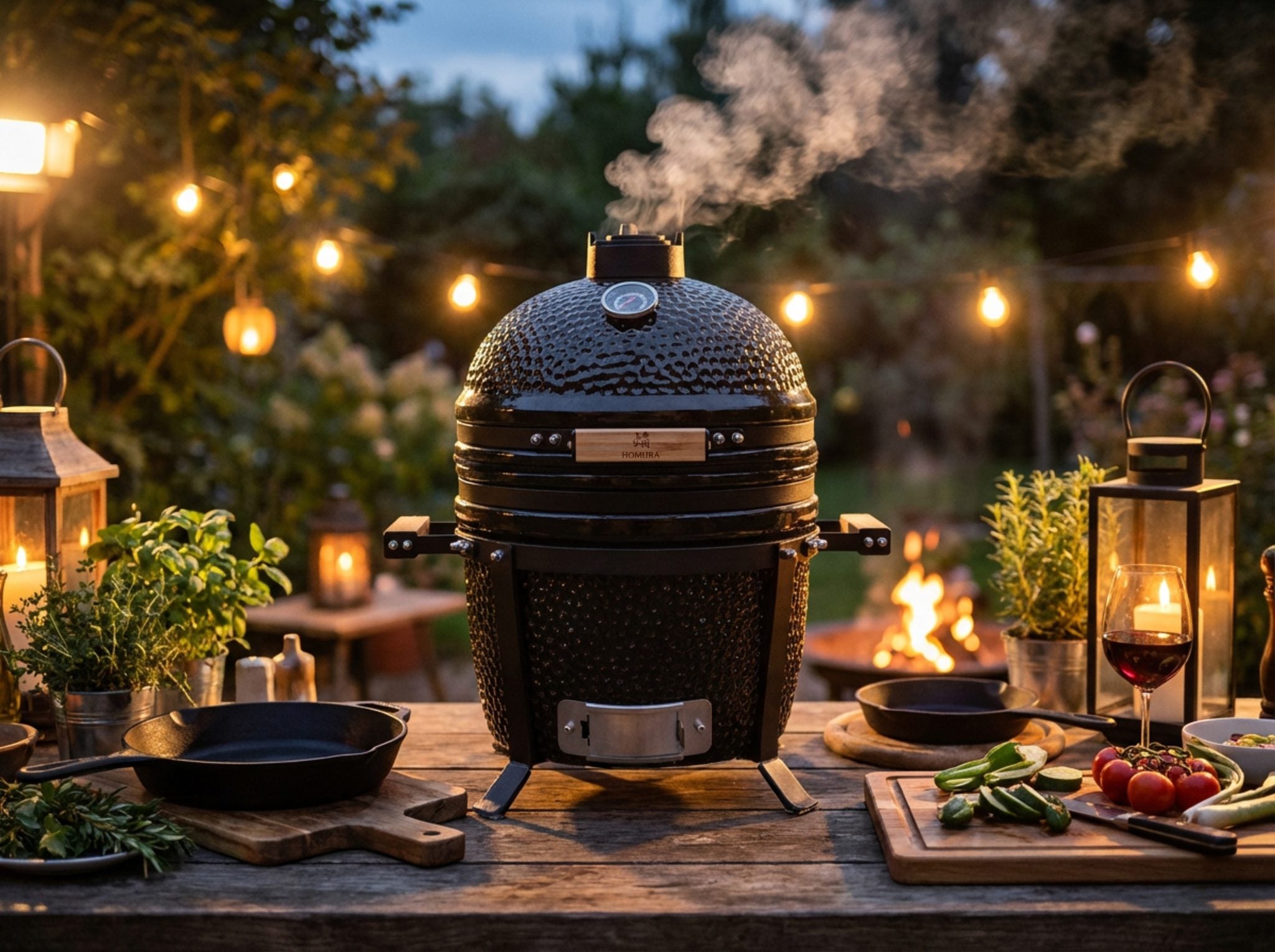 Kamado HOMURA : Modèle compact - Noir