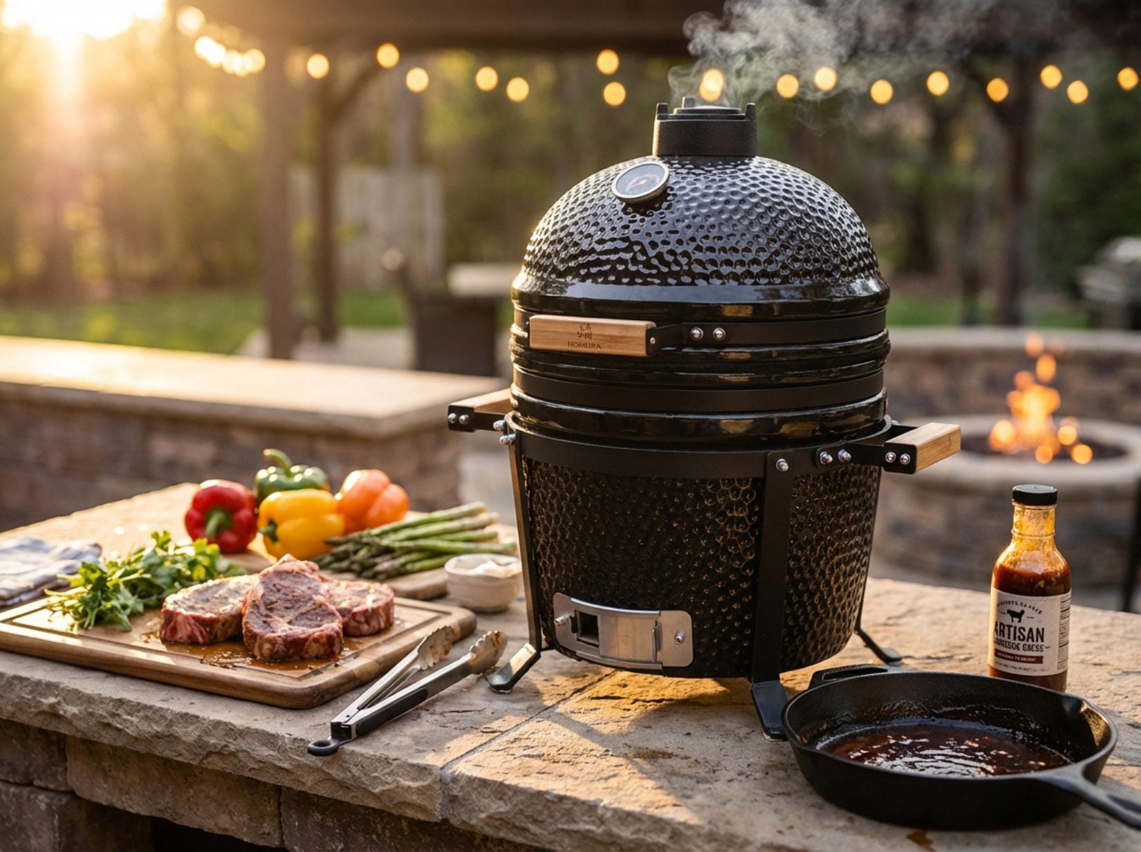 Kamado HOMURA : Modèle compact - Noir